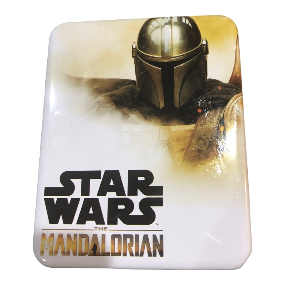 Star Wars red mandalorian snowman bifold wallet in black tin case new - Picture 5 of 9